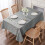 Toalha de mesa retangular de vinil impermeável resistente cinza 70x 4