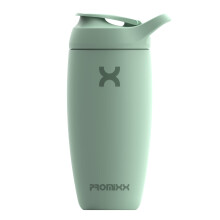 Promixx Pursuit Shaker Bottle New Edition - Insulated Stainless Steel Water Bottle and Blender Cup, 550ml, Seagrass Green