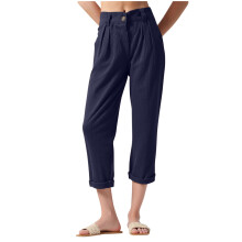 Taktische Cargohose für Damen mit elastischem Bund und mehreren Taschen – Strapazierfähige, dehnbare Outdoor-Wanderhose im Militärstil