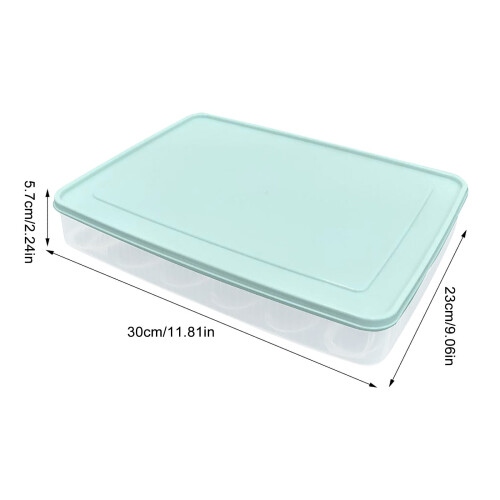 Genomskinlig Deviled Egg Tray med lock, 24 fack, 30x23 cm 2