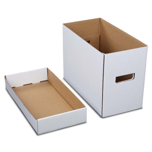 5Pcs Comic Books Storage Boxes With Lids Short Holds 150-175 Stackable Durable Archive Cardboard 1