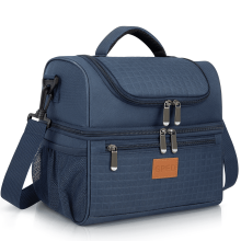 Sac à lunch isotherme 17 L bleu à double compartiment