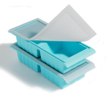 2 Pack Silicone Freezer Tray for Soup Ice Cubes,2-Cup Soup Freezer Molds with Lid for Meal Prep, Makes 4 2-Cup Soup Portion Freeze Trays for Storing