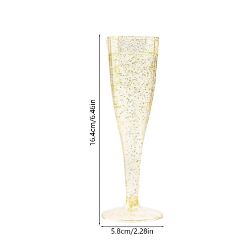 Disposable Plastic Champagne Flutes Crystal-Clear 25 pcs 2