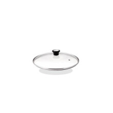 Tefal Glass lid with stainless steel rim and steam regulator 24cm, Transparent, 28097512