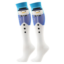 Calze a compressione per uomo e donna, calze da corsa natalizie festive, supporto 20-30mmHg, design morbido e spesso, S-XL, compatibili con