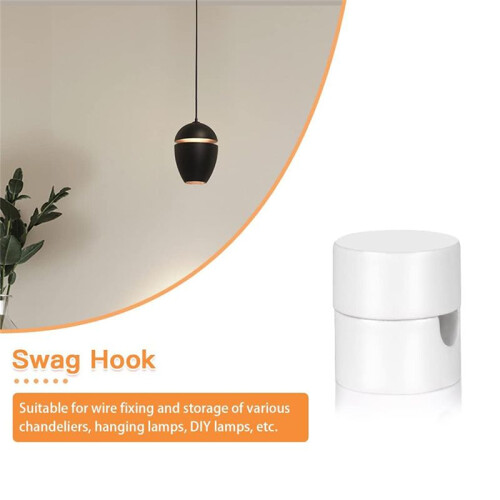 3 Pack Ceiling Hooks for Ceiling Hanging Lights, Pendant Light Hook for Ceiling Lamp, Ceiling Hooks, DIY Lamp White