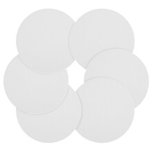 Lot de 6 diffuseurs ronds anti-éblouissement en acrylique blanc pour plafonniers. Style simple et élégant.