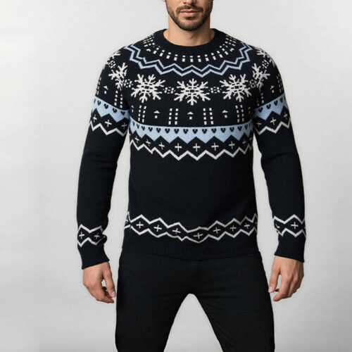 Herre Ugly Christmas Sweater Frakke Vinterstrik Pullover 1