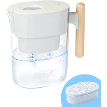 Waterdrop Chubby Water Filter Jug with 3 Months Filter, 3.5L, Reduces Fluoride, Chlorine and More, NSF Certified, BPA Free, White (Replacement Filter: