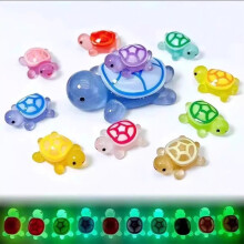 Mini tortugas de resina que brillan en la oscuridad, 100 unidades para jardines de hadas, casas de muñecas y micro paisajismo.