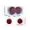 Flocked Christmas Balls 10 cm 2-Piece Red Set 3