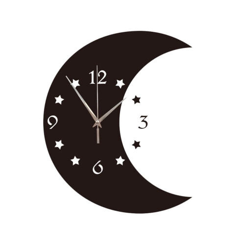 Relógio de parede com fases da lua para decoração de escritório (1 peça)
