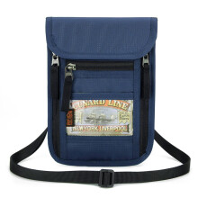CCOCC Passport Holder,Efficient Storage Travel Wallet,Breathable Back Mesh Sturdy Zipper Closure Neck Wallet,Blue