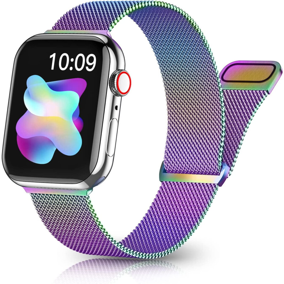 Magnetic Band Compatible With Apple Watch 38/40/41/42/44/45/46/49Mm, Stainless Steel Mesh Sport Strap 9165521444533