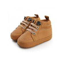 Chaussures à lacets à semelle souple pour bébé garçon, premiers pas 0-18 mois