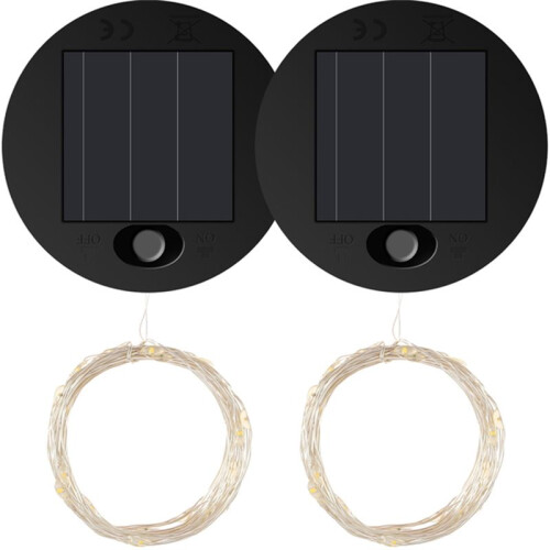 2Pcs Solar Light Replacement Top LED Solar Panel Lantern Lid for Outdoor Hanging Lanterns IP65 Waterproof