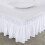 Jupe de lit portefeuille blanche élastique à volants, hauteur 38 cm. 1