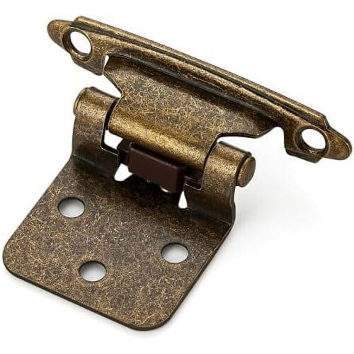 Skabshængsler Antik Messing 1/2" Overlay 30-pak