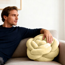 Coussin bohème tissé à la main à motif de roses, 45 x 45 cm