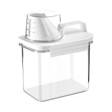 Recipiente hermético para armazenar arroz com bico para despejar, feito de plástico transparente e grosso, ideal para cereais e farinha –