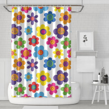 Zasłona prysznicowa Pioneer Flower Floral 72x72 cale z 12