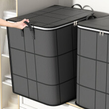 Large Foldable Storage Bag for Wardrobe & Travel, Under Bed Clothes Organizer with Double Zipper, Moving Storage Box