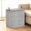 Nonwoven Storage Box Grey Foldable with Zipper Lid 3