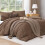 Brown Comforter Set Full Size 3-Piece Down Alternative 3