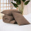 Brown Comforter Set Full Size 3-Piece Down Alternative 6