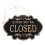 Πινακίδα OUNONA Open Clear για επιχειρήσεις, διπλής όψης, ξύλινη πινακίδα Open Clear για 6