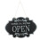 Πινακίδα OUNONA Open Clear για επιχειρήσεις, διπλής όψης, ξύλινη πινακίδα Open Clear για 4