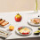 Conjunto de 1 conjunto de frutas artificiais de plástico para decoração, nas cores vermelha e amarela, em espuma de 19 cm (7,6 polegadas), 6