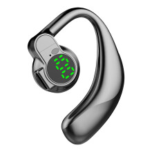 Bluetooth 5.4-Headset für ein Ohr, drehbarer, offener Ohrhörer, 10 Stunden Akkulaufzeit, Digitalanzeige, stabiler Sitz für Fitnessstudio und