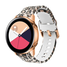 20-mm-Silikon-Uhrenarmband, kompatibel mit Samsung Galaxy Watch Active2 (40 mm/44 mm), Watch3 (41 mm)