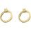Brass Ring Pulls Brushed Gold 2.0" x 1-7/9" 2 pcs 1