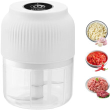 Hachoir à ail électrique, mini hachoir à légumes portable, mixeur à 4 têtes compatible avec lame tranchante pour oignons, ail, piments et