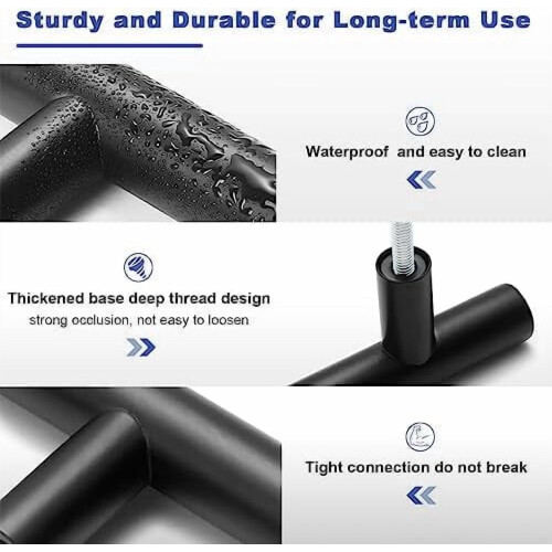 Cabinet Pulls Matte Black 3 inch 45 Pack 2