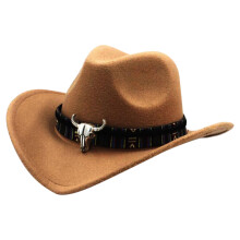 Cappello da cowboy western in stile etnico, cappello di lana, cappello jazz, cappello da cowboy western