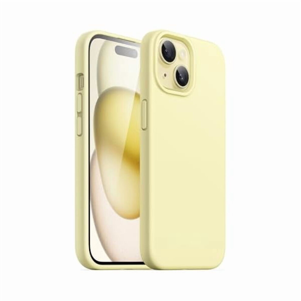 Silicone Case For Compatible With Iphone 15 6.1-Inch, Silky-Soft Touch Full-Body Protective Phone Case, Shockproof Cover (Yellow) Yellow 9405492769717