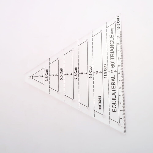 righello per cucito Righello per patchwork Righello triangolare a 60 gradi Righello per quilting Patchwork Modello acrilico Accessori per cucito