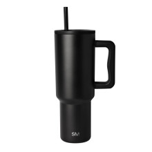 Simple Modern Tumbler 40 oz with Handle and Straw | Insulated Stainless Steel Water Bottle Iced Coffee Cup Travel Mug | Gifts for Women & Men | Trek |