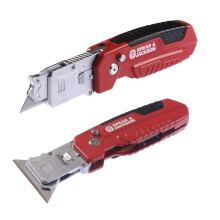 Spear & Jackson SJ1790 2-in-1 Trimming Knife and Scraper - Multi-Functional Utility Knife & Scraping Tool, Folding Cutting Blade Stores in Handle,