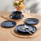 HaWare Dinner Set, 12 Piece Stoneware Dinnerware Service for 4, Reactive Glaze Dining Ware Include Plates and Bowls, Chip and Scratch Resistant, 3