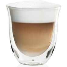 De'Longhi DLSC311 Cappuccino Glasses, 5513284161 Transparent, 2 Glasses per Pack