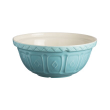 Mason Cash Colour Mix Turquoise Mixing Bowl | 4 Litre Capacity | 29cm Earthenware Bowl with Classic Pattern Design | Dishwasher Safe | Ideal for