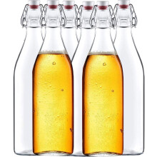 Danmu Art 6PCS 750ml/26Oz Glass Bottles with Stoppers Lids, Swing Top Airtight Milk Bottle?Kombucha, Vanilla Extract?Cider Soda?Home Brewing