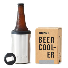 Huski Beer Cooler 2.0 | New | Premium Can and Bottle Holder | Triple Insulated Marine Grade Stainless Steel | Detachable 3-in-1 Opener | Works as a