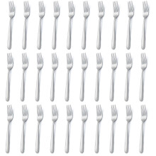 Funnydin 36-Piece Stainless Steel Fork Set - 7.1 Inch Cutlery for Dinner, Table, Cake, and Dessert - Dishwasher Safe - Home Kitchen & Restaurant