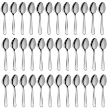 Teaspoons Set of 36, 6 inch Stainless Steel Tea Spoons, Food Grade Cutlery Spoons Set for Tea, Coffee, Use for Home, Kitchen, Restaurant, Dishwasher